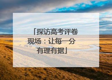探访高考评卷现场：让每一分有理有据