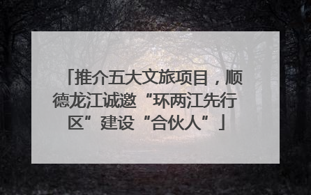 推介五大文旅项目，顺德龙江诚邀“环两江先行区”建设“合伙人”