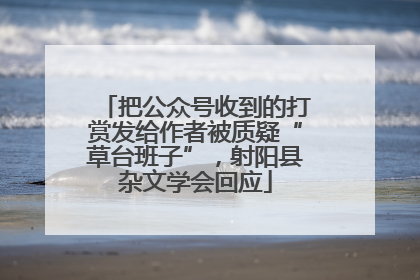 把公众号收到的打赏发给作者被质疑“草台班子”，射阳县杂文学会回应