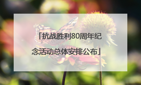 抗战胜利80周年纪念活动总体安排公布