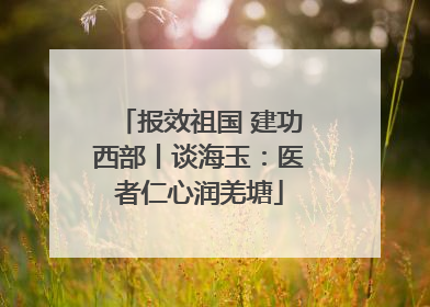 报效祖国 建功西部丨谈海玉：医者仁心润羌塘