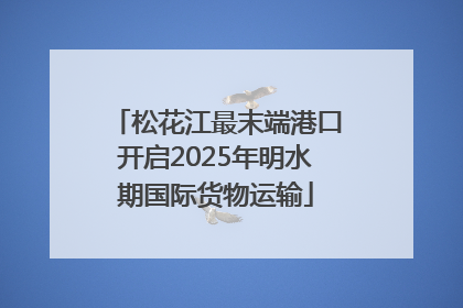 松花江最末端港口开启2025年明水期国际货物运输