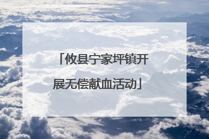 攸县宁家坪镇开展无偿献血活动