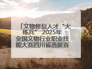 文物修复人才“大练兵” 2025年全国文物行业职业技能大赛四川省选拔赛即将启幕