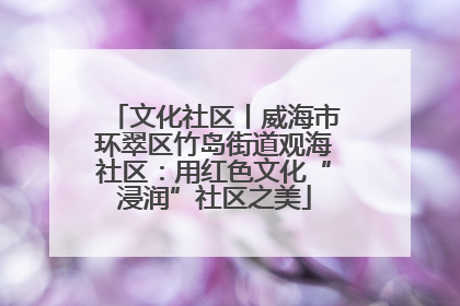 文化社区丨威海市环翠区竹岛街道观海社区：用红色文化“浸润”社区之美