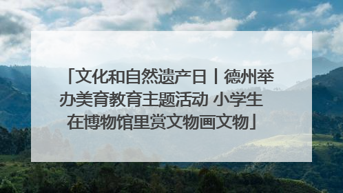 文化和自然遗产日丨德州举办美育教育主题活动 小学生在博物馆里赏文物画文物