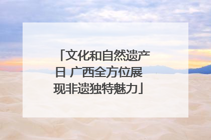 文化和自然遗产日 广西全方位展现非遗独特魅力