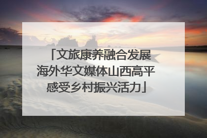 文旅康养融合发展 海外华文媒体山西高平感受乡村振兴活力