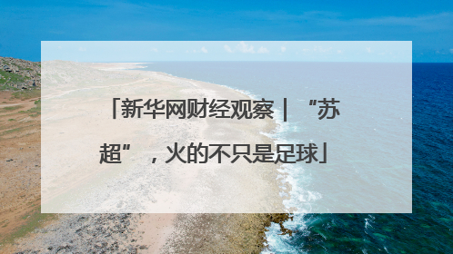 新华网财经观察｜“苏超”，火的不只是足球