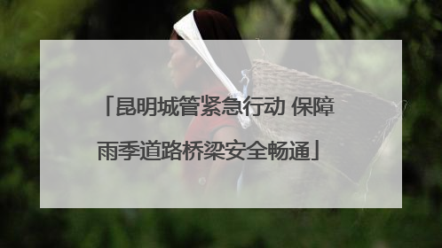 昆明城管紧急行动 保障雨季道路桥梁安全畅通