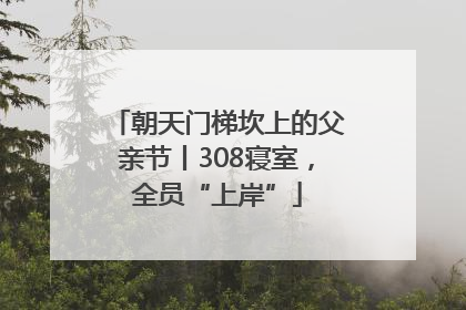 朝天门梯坎上的父亲节丨308寝室，全员“上岸”