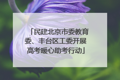 民建北京市委教育委、丰台区工委开展高考暖心助考行动