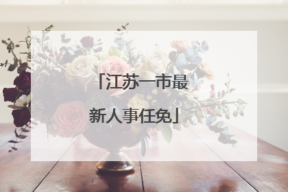 江苏一市最新人事任免