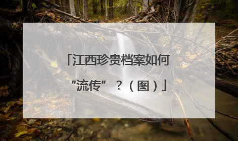 江西珍贵档案如何“流传”？（图）