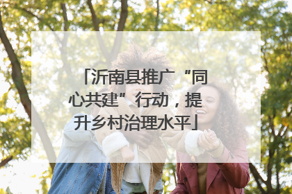 沂南县推广“同心共建”行动，提升乡村治理水平