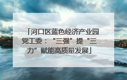 河口区蓝色经济产业园党工委：“三强”提“三力”赋能高质量发展