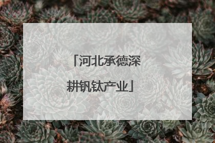 河北承德深耕钒钛产业