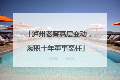 泸州老窖高层变动，履职十年董事离任