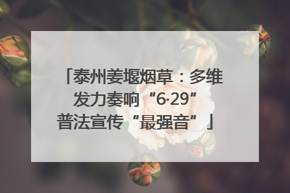 泰州姜堰烟草：多维发力奏响“6·29”普法宣传“最强音”