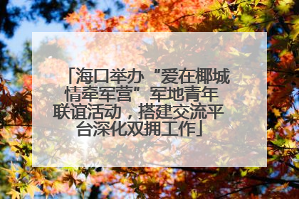 海口举办“爱在椰城 情牵军营”军地青年联谊活动，搭建交流平台深化双拥工作