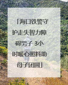 海口铁警守护走失智力障碍男子 3小时暖心照料助母子团圆
