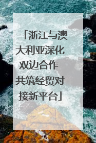 浙江与澳大利亚深化双边合作 共筑经贸对接新平台