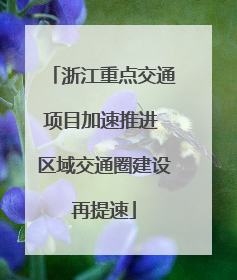 浙江重点交通项目加速推进 区域交通圈建设再提速