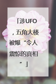 涉UFO，五角大楼被爆“令人震惊的真相”