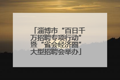 淄博市“百日千万招聘专项行动”暨“省会经济圈”大型招聘会举办