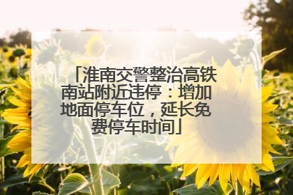 淮南交警整治高铁南站附近违停：增加地面停车位，延长免费停车时间