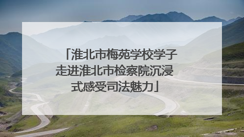 淮北市梅苑学校学子走进淮北市检察院沉浸式感受司法魅力