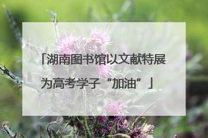 湖南图书馆以文献特展为高考学子“加油”