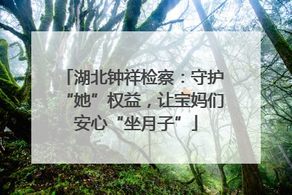 湖北钟祥检察：守护“她”权益，让宝妈们安心“坐月子”