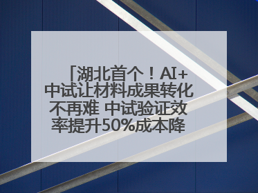 湖北首个！AI+中试让材料成果转化不再难 中试验证效率提升50%成本降低60%