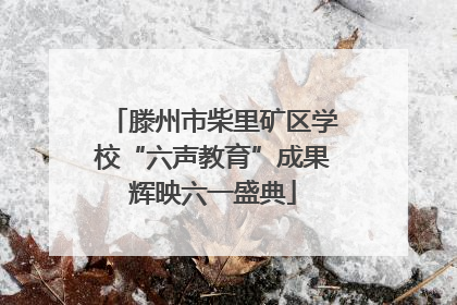滕州市柴里矿区学校“六声教育”成果辉映六一盛典