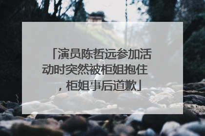 演员陈哲远参加活动时突然被柜姐抱住，柜姐事后道歉