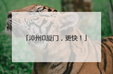 漳州⇋厦门，更快！