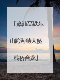 漳汕高铁东山跨海特大桥栈桥合龙