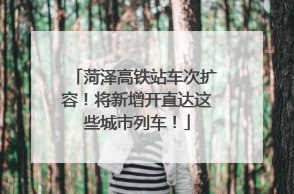 菏泽高铁站车次扩容！将新增开直达这些城市列车！