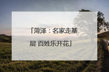 菏泽：名家走基层 百姓乐开花