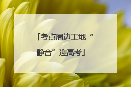 考点周边工地“静音”迎高考