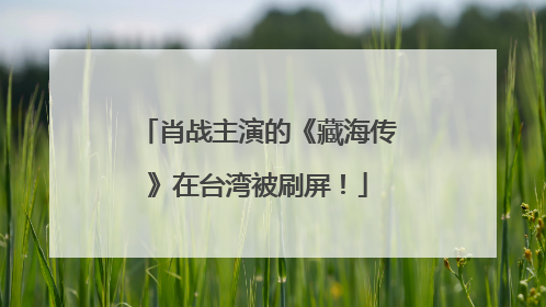 肖战主演的《藏海传》在台湾被刷屏！
