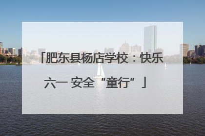 肥东县杨店学校：快乐六一 安全“童行”