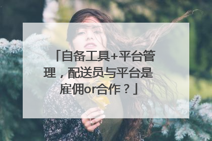 自备工具+平台管理，配送员与平台是雇佣or合作？
