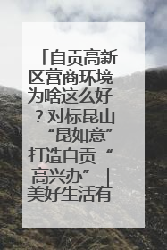自贡高新区营商环境为啥这么好？对标昆山“昆如意”打造自贡“高兴办”｜美好生活有“盐”味