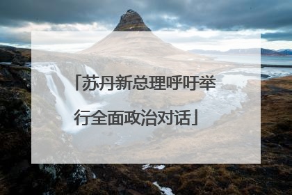 苏丹新总理呼吁举行全面政治对话