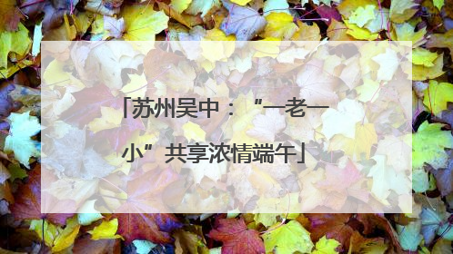 苏州吴中：“一老一小”共享浓情端午