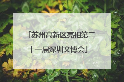 苏州高新区亮相第二十一届深圳文博会