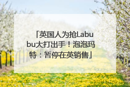英国人为抢Labubu大打出手！泡泡玛特：暂停在英销售