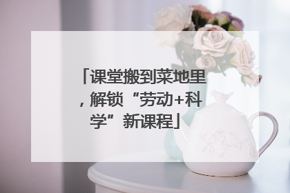 课堂搬到菜地里，解锁“劳动+科学”新课程